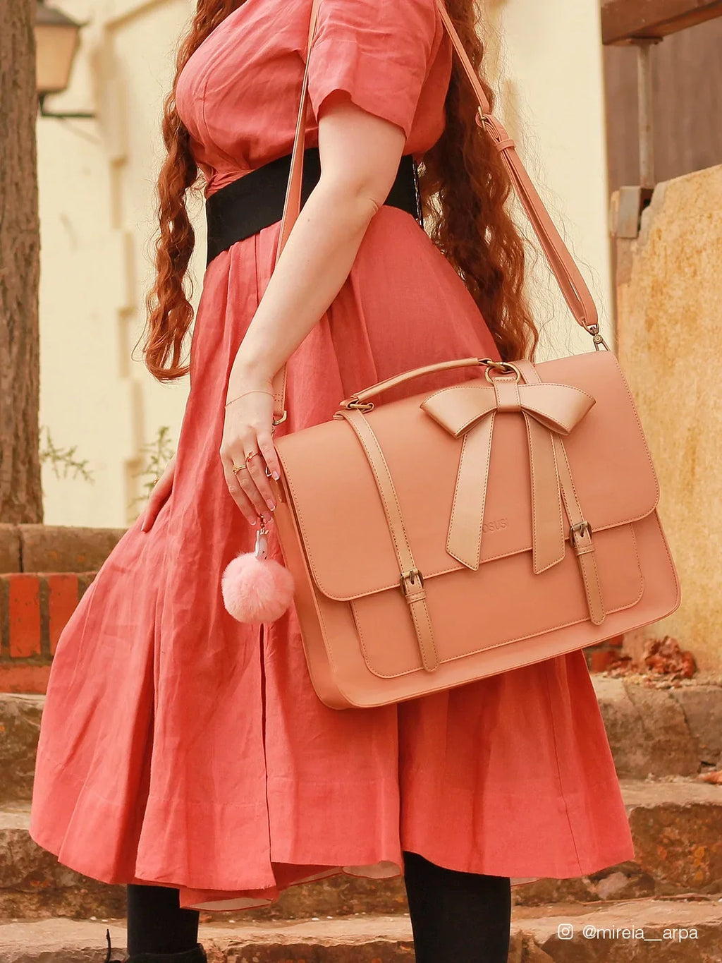 Cocoa Truffle Ecosusi Classic Bow Briefcase