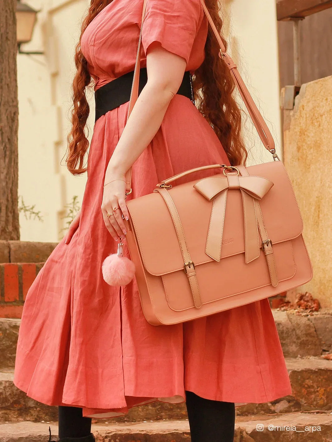 Cocoa Truffle Ecosusi Classic Bow Briefcase