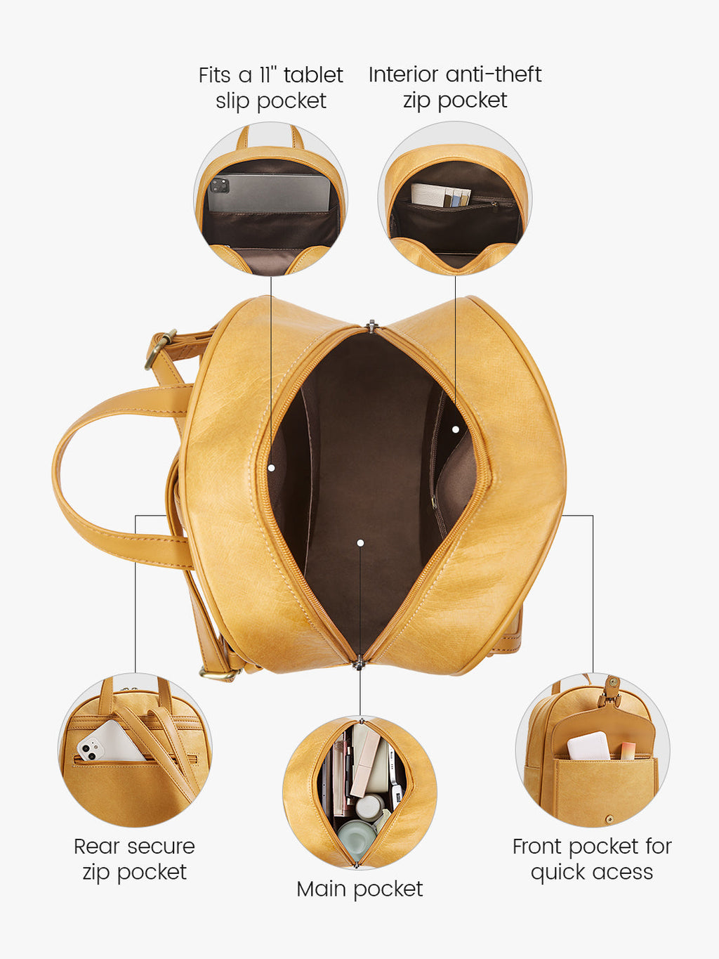 Evelina Washable Paper Mini Backpack