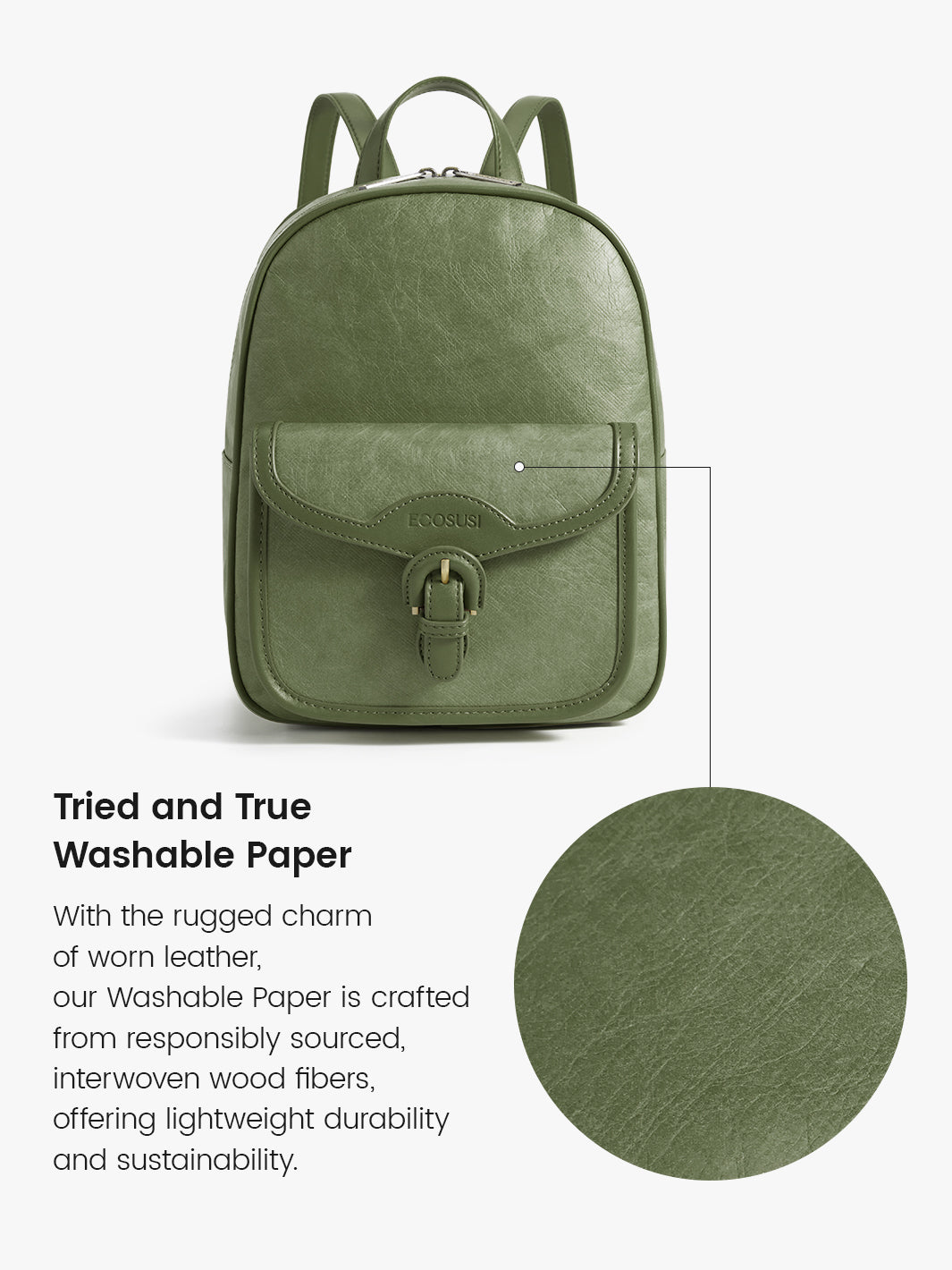 Evelina Washable Paper Mini Backpack