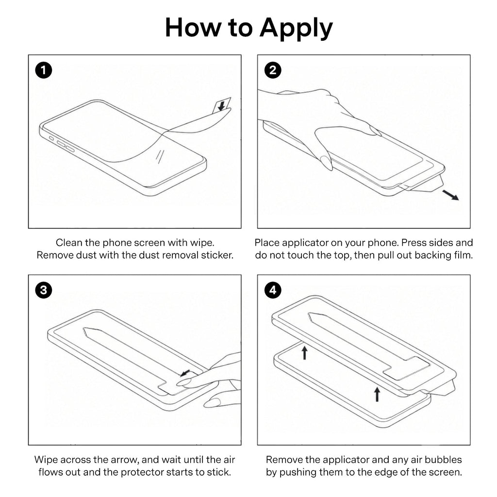 2-Pack Privacy Glass Screen Protector + Easy Install Kit