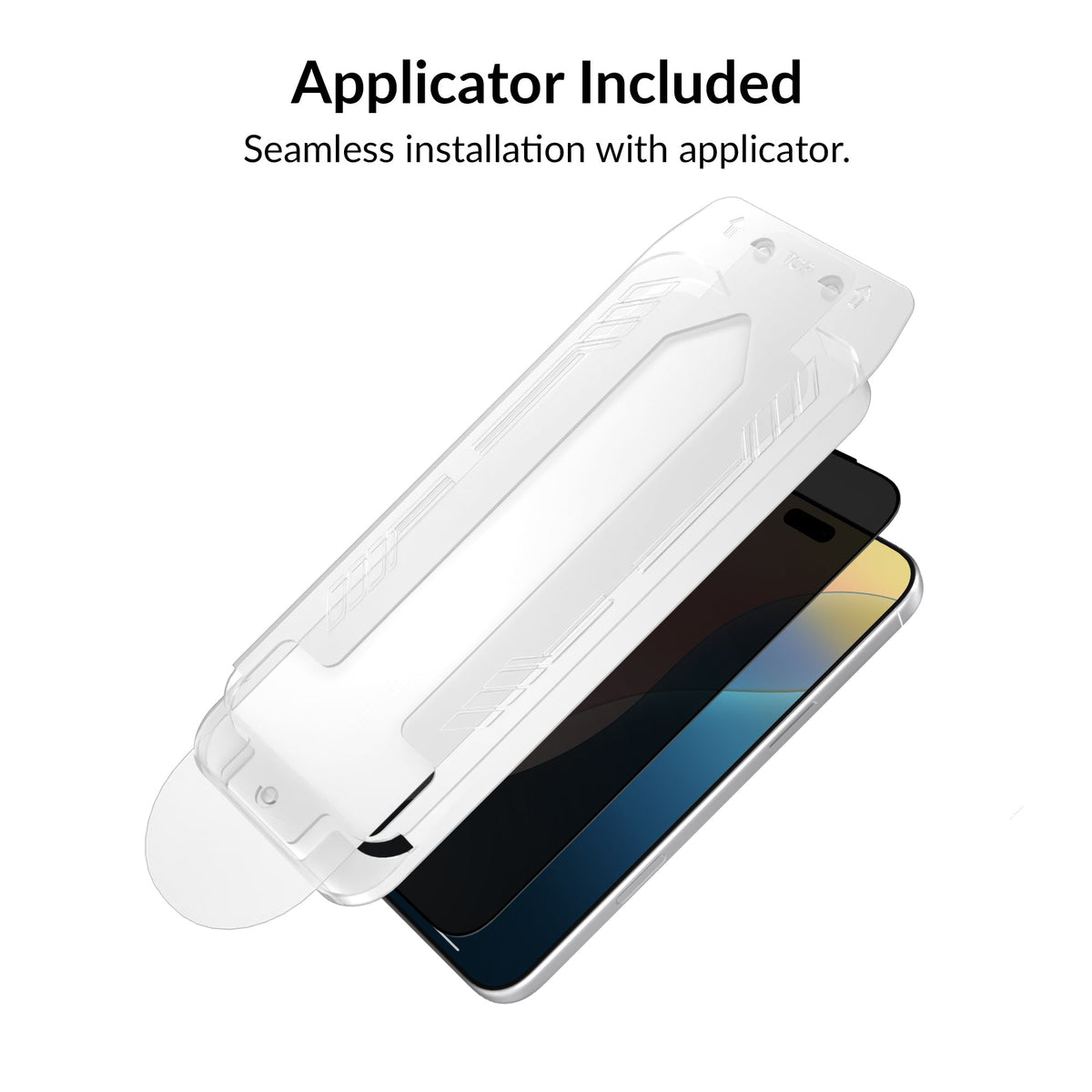 2-Pack Privacy Glass Screen Protector + Easy Install Kit