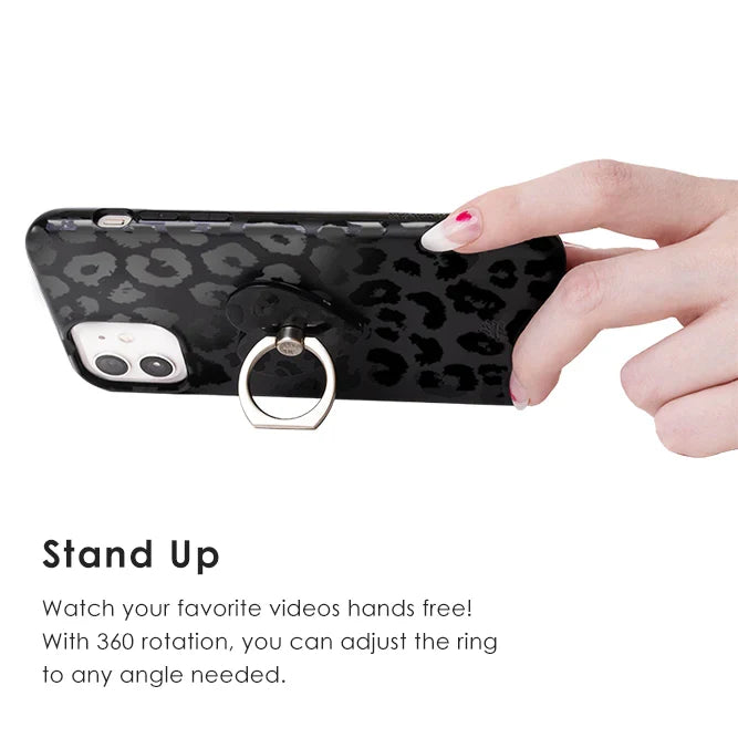 Aqua Blue Leopard Phone Ring