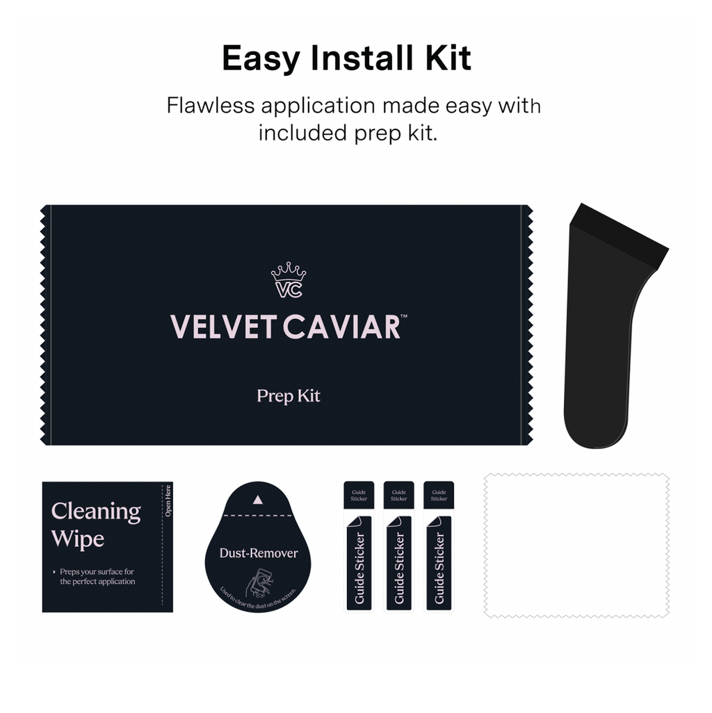 2-Pack Clear Glass Screen Protector + Easy Install Kit