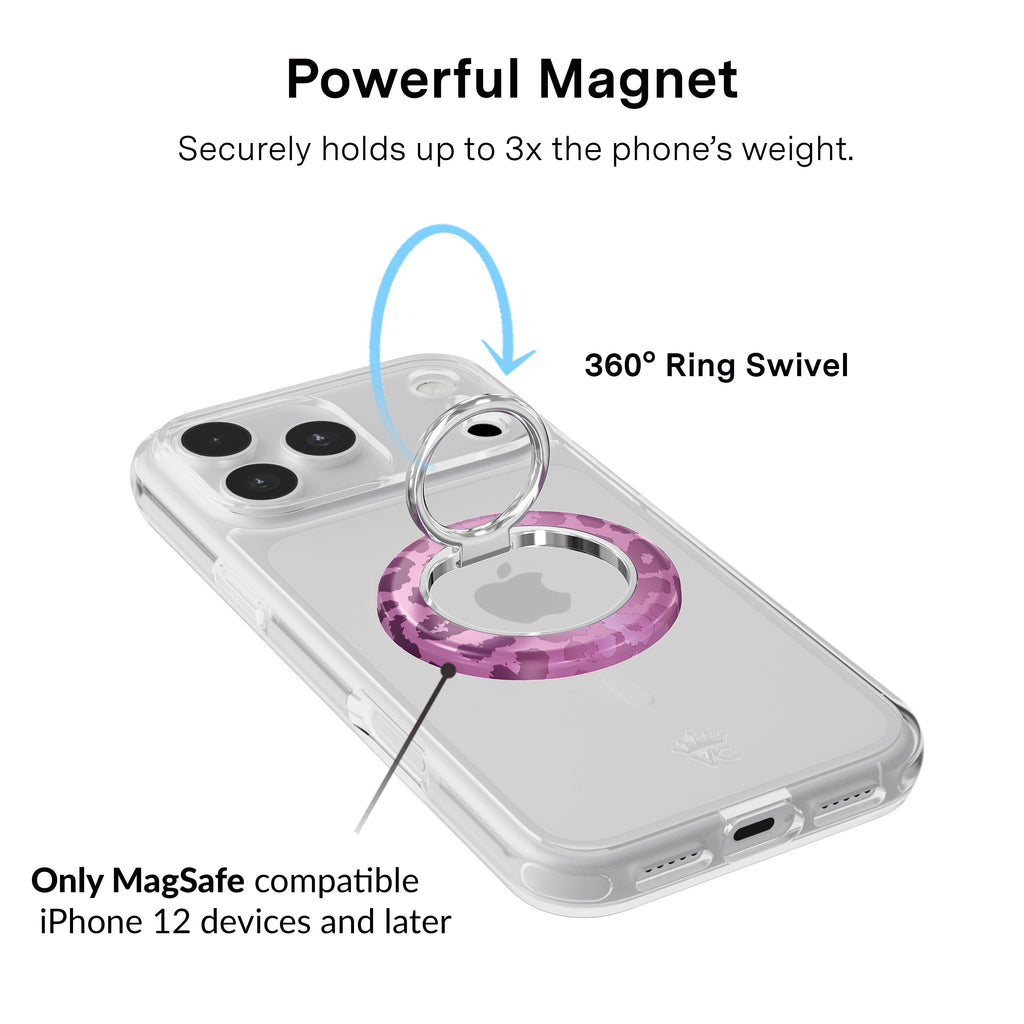Amethyst Leopard MagSafe Grip Ring